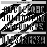 Custom White Black Abstract Line Sports Sublimation Soccer Uniform Jersey