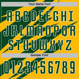 Custom Green Gold-White Abstract Line Sports Sublimation Soccer Uniform Jersey