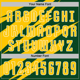 Custom Yellow Green-White Abstract Line Sports Sublimation Soccer Uniform Jersey