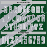 Custom Gray Green-White Abstract Line Sports Sublimation Soccer Uniform Jersey