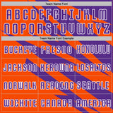 Custom Purple Orange-White Abstract Line Sports Sublimation Soccer Uniform Jersey