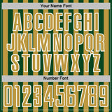 Custom Green Old Gold-White Stripe Sports Sublimation Soccer Uniform Jersey