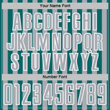 Custom Teal Gray-White Stripe Sports Sublimation Soccer Uniform Jersey