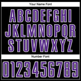 Custom Black Purple-White Abstract Line Sports Sublimation Soccer Uniform Jersey