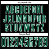 Custom Black Kelly Green-White Abstract Line Sports Sublimation Soccer Uniform Jersey