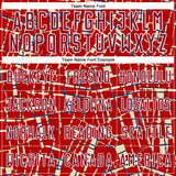 Custom Red Crimson Cream White-Blue Abstract Line Sports Sublimation Soccer Uniform Jersey