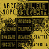 Custom Black Old Gold Abstract Brush Stroke Sports Sublimation Soccer Uniform Jersey