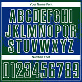 Custom Royal Green-White Abstract Brush Stroke Sports Sublimation Soccer Uniform Jersey