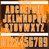 Custom Brown Bay Orange-White Abstract Brush Stroke Sports Sublimation Soccer Uniform Jersey