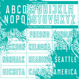 Custom White Aqua Abstract Brush Stroke Sports Sublimation Soccer Uniform Jersey