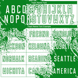 Custom White Grass Green Abstract Brush Stroke Sports Sublimation Soccer Uniform Jersey