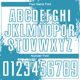 Custom White Panther Blue Abstract Brush Stroke Sports Sublimation Soccer Uniform Jersey