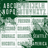 Custom White Green Abstract Brush Stroke Sports Sublimation Soccer Uniform Jersey