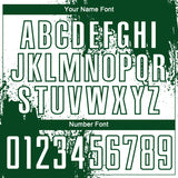 Custom White Green Abstract Brush Stroke Sports Sublimation Soccer Uniform Jersey