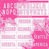 Custom White Pink Abstract Brush Stroke Sports Sublimation Soccer Uniform Jersey