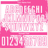 Custom White Pink Abstract Brush Stroke Sports Sublimation Soccer Uniform Jersey