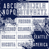 Custom White Navy Abstract Brush Stroke Sports Sublimation Soccer Uniform Jersey