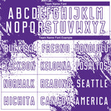 Custom White Purple Abstract Brush Stroke Sports Sublimation Soccer Uniform Jersey