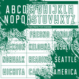 Custom White Kelly Green Abstract Brush Stroke Sports Sublimation Soccer Uniform Jersey