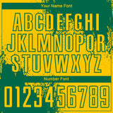 Custom Yellow Kelly Green Abstract Brush Stroke Sports Sublimation Soccer Uniform Jersey