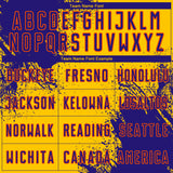 Custom Yellow Dark Purple-Orange Abstract Brush Stroke Sports Sublimation Soccer Uniform Jersey