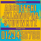 Custom Yellow Lakes Blue-Purple Abstract Brush Stroke Sports Sublimation Soccer Uniform Jersey