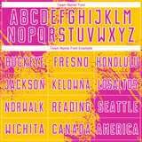 Custom Yellow Deep Pink-White Abstract Brush Stroke Sports Sublimation Soccer Uniform Jersey