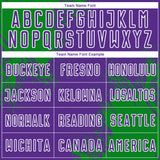 Custom Purple Grass Green-White Abstract Brush Stroke Sports Sublimation Soccer Uniform Jersey