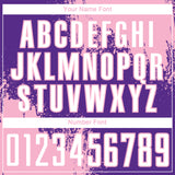 Custom Purple White-Light Pink Abstract Brush Stroke Sports Sublimation Soccer Uniform Jersey