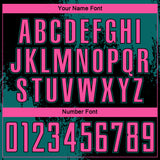 Custom Black Pink-Teal Abstract Brush Stroke Sports Sublimation Soccer Uniform Jersey