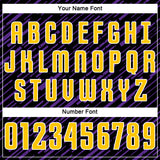 Custom Black Yellow Purple-White Line Sports Sublimation Soccer Uniform Jersey
