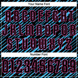 Custom Black Sky Blue-Pink Line Sports Sublimation Soccer Uniform Jersey