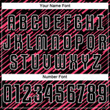 Custom Black Neon Pink-White Line Sports Sublimation Soccer Uniform Jersey