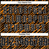 Custom Black Bay Orange-White Line Sports Sublimation Soccer Uniform Jersey