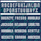 Custom Navy Gray Teal-White Line Sports Sublimation Soccer Uniform Jersey