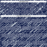 Custom Navy Silver-White Line Sports Sublimation Soccer Uniform Jersey