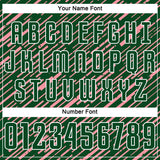 Custom Green Medium Pink-White Line Sports Sublimation Soccer Uniform Jersey