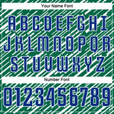 Custom Kelly Green Royal-White Line Sports Sublimation Soccer Uniform Jersey