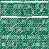 Custom Kelly Green Gray-White Line Sports Sublimation Soccer Uniform Jersey