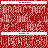 Custom Red Gray-White Line Sports Sublimation Soccer Uniform Jersey