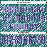 Custom Teal Purple-White Line Sports Sublimation Soccer Uniform Jersey