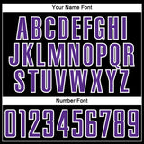 Custom Black Purple Gray-White Liquid Fluid Pattern Sports Sublimation Soccer Uniform Jersey