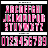 Custom Black Pink Sky Blue-White Liquid Fluid Pattern Sports Sublimation Soccer Uniform Jersey