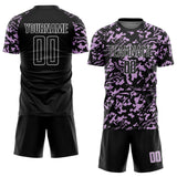 Custom Black Light Purple-White Liquid Fluid Pattern Sports Sublimation Soccer Uniform Jersey