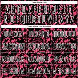 Custom Black Neon Pink-White Liquid Fluid Pattern Sports Sublimation Soccer Uniform Jersey