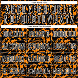 Custom Black Bay Orange-White Liquid Fluid Pattern Sports Sublimation Soccer Uniform Jersey