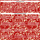 Custom Red Cream-White Liquid Fluid Pattern Sports Sublimation Soccer Uniform Jersey