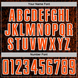 Custom Black Orange-White Abstract Scribble Curve Line Pattern Sports Sublimation Soccer Uniform Jersey