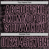 Custom Black Light Pink Abstract Scribble Curve Line Pattern Sports Sublimation Soccer Uniform Jersey