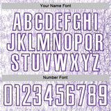 Custom White Purple Abstract Scribble Curve Line Pattern Sports Sublimation Soccer Uniform Jersey